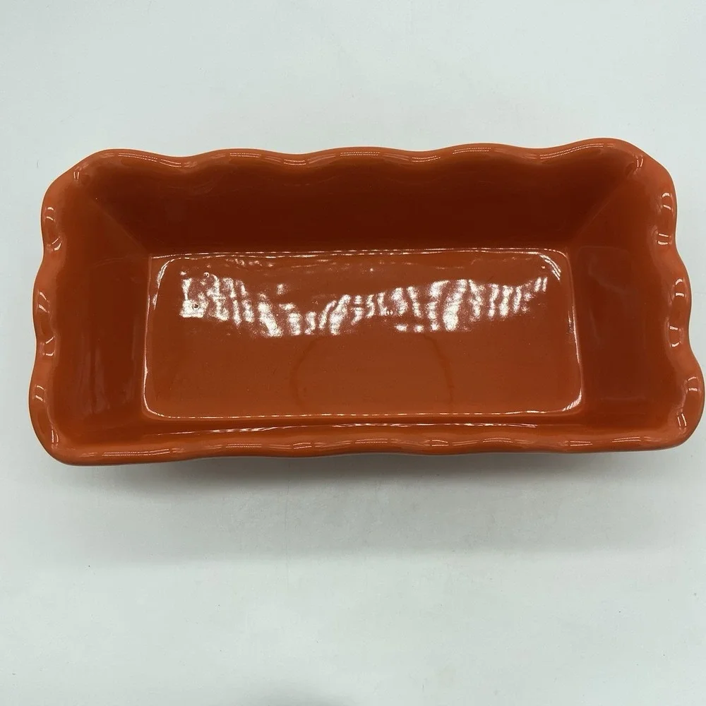 Hello Pumpkin Glass Loaf Pan Baking Dish Fall Thanksgiving Farmhouse Cottagecore
